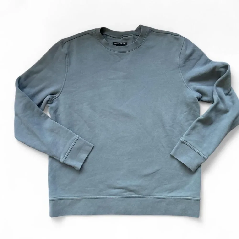 Banana-republic Men's Blue/Grey Sweatshirt